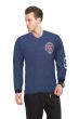 Men Solid V Neck Edge T-Shirt