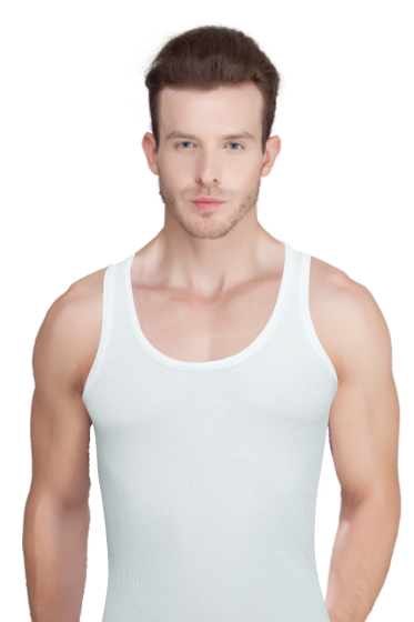 Men's Aloft Premium Soft Cotton Vest White