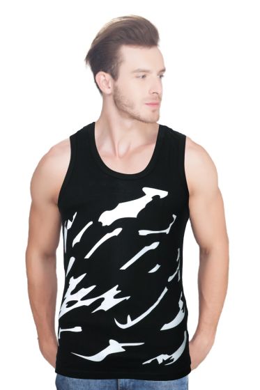 Men's Forest Printed Crew Neck Vest