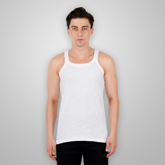 White Men's Athletic Vest