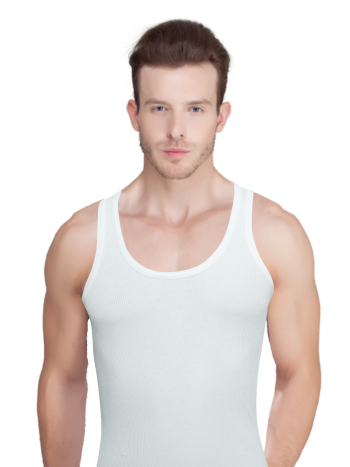 Men's Aloft Premium Soft Cotton Vest White