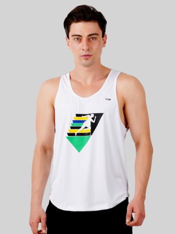 Mens  Gym Vests Surfer With Print 